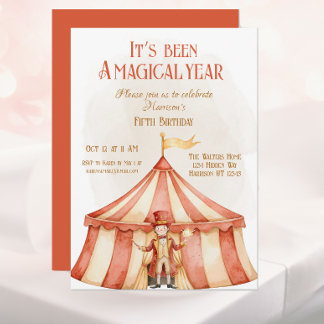Magical Year Magician Birthday Invitation