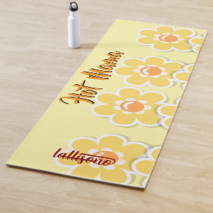 Magical yellow background name Personalised Yoga Mat