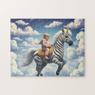 Magical Zebra Unicorn Jigsaw Puzzle