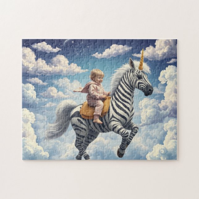 Magical Zebra Unicorn Jigsaw Puzzle (Horizontal)