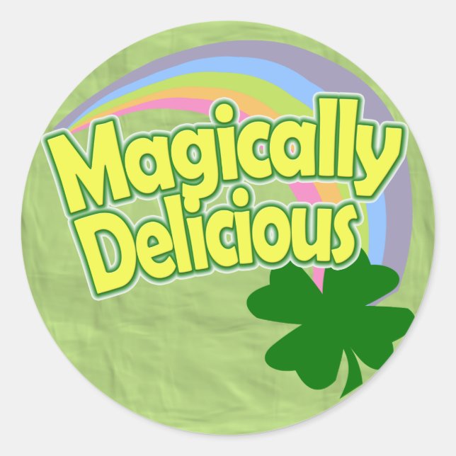 Magically Delicious Classic Round Sticker (Front)
