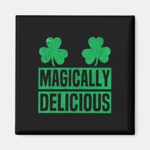 Magically Delicious Shamrock St Patricks Day Naugh Magnet