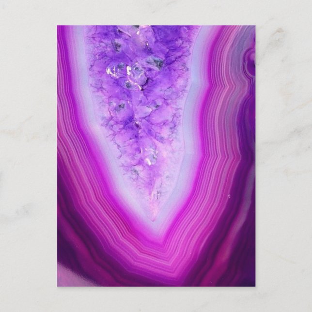 Magically Purple Agate Druzy Postcard (Front)