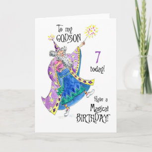 Magician 7th Birthday Card for a Godson