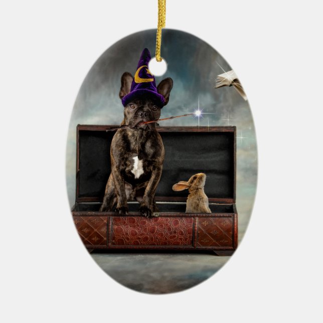 Magician and Friends Ceramic Tree Decoration (Front)