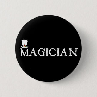 Magician and Hat 6 Cm Round Badge