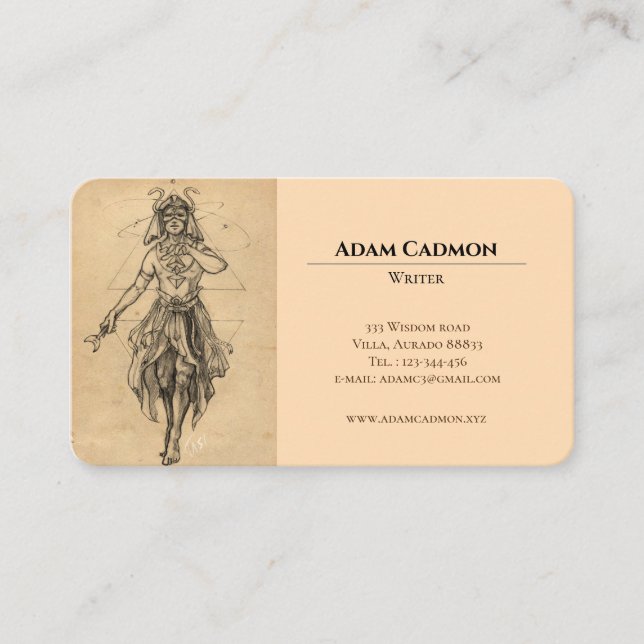 Magician antique artful elegant Business Card (Front)