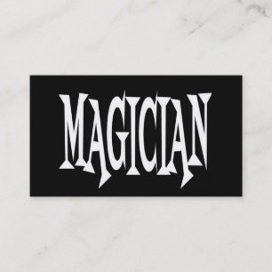 Magician Black and White Business Card