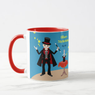 Magician Boy Show Birthday Party Mug