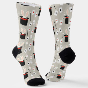 Magician Bunny Top Hat Wand Socks
