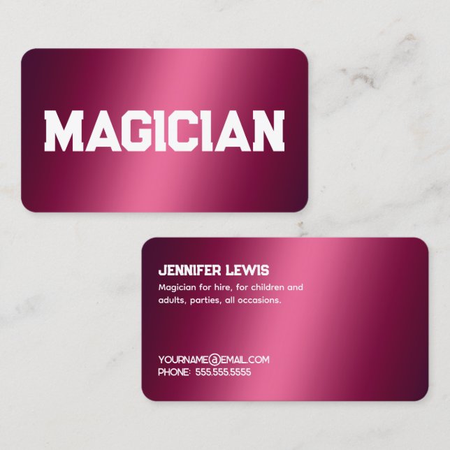Magician Business Card (Front/Back)