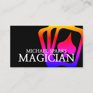 Magician, Casino, Poker, Dealer, Entertainment, Business Card
