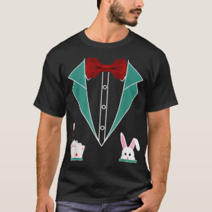 Magician Costume Funny Tuedo  T-Shirt