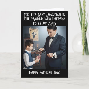 Magician Dad and Son (1) - Father's Day Holiday Card
