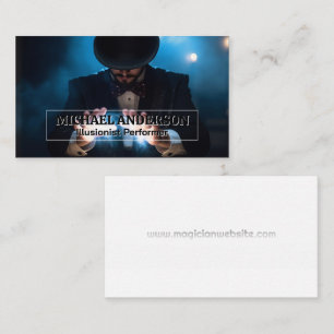 Magician Doing Mysterious Magic Trick Business Card