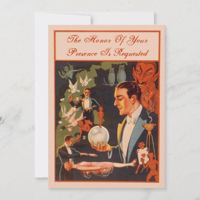 Magician Fortune Teller Crystal Ball Party Invitation (Front)