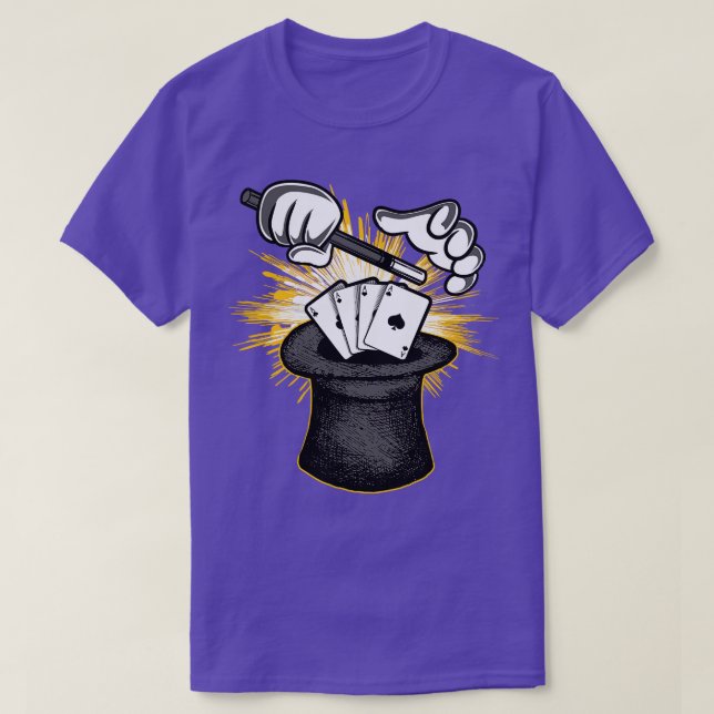 Magician Hat Wand ds T-Shirt (Design Front)