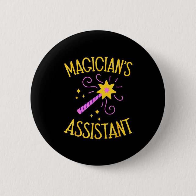 Magician Istant Costume Kids Men Women Birthday Ch 6 Cm Round Badge (Front)