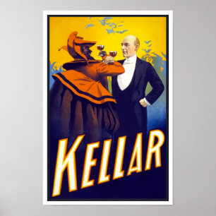 Magician Kellar, 1899. Vintage Advertising Poster