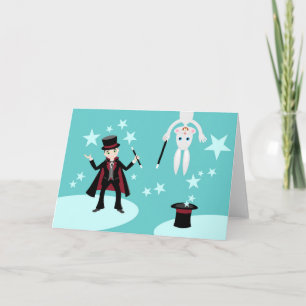 Magician Kid Birthday Party Card