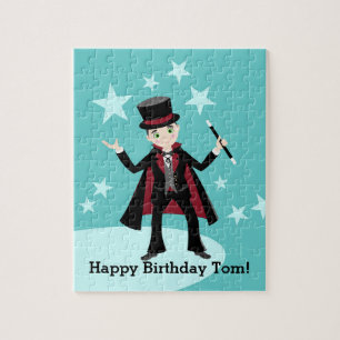 Magician Kid Birthday Party Jigsaw Puzzle