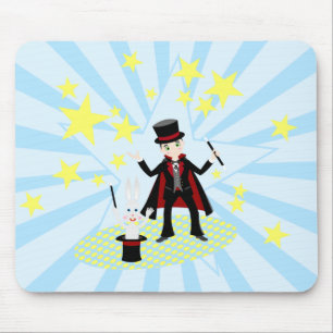 Magician kid birthday party mouse mat