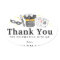 Magician Magic Show Thank You Birthday Sticker
