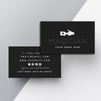 Magician Magic Tricks Ace Card Black White Modern