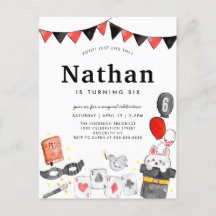 Magician Rabbit Deck Card Wand Magic Show Birthday