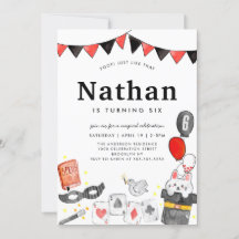 Magician Rabbit Deck Card Wand Magic Show Birthday