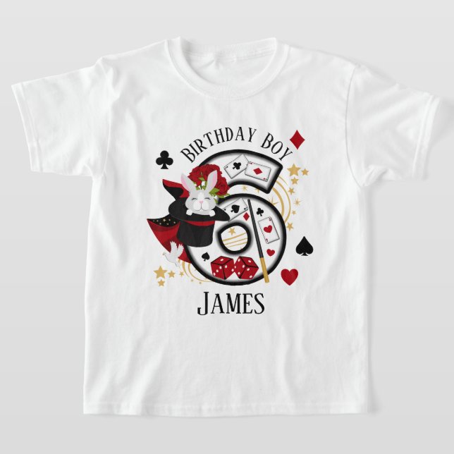 Magician Sixth Birthday Shirt Magic birthday (Laydown)