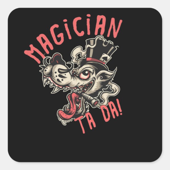 Magician Square Sticker (Front)