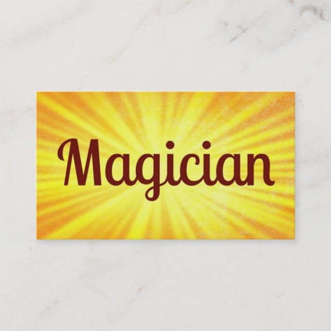 Magician Sunshine Business Card (Front)