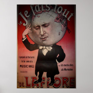 Magician witha Big Head Poster