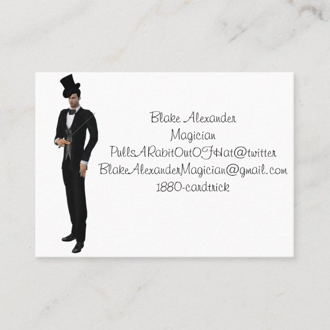 Magicians business card (Front)