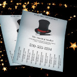 Magicians Hat and Magic Wand Flyer Tear Off Strips<br><div class="desc">Promote your magician business and magic show act with this easy to customise flyer. It features an illustration of a magican's hat and magic wand and is ready to be customised with your information. The tear-off strips or pull off strips make this perfect for using on community bulletin boards or...</div>