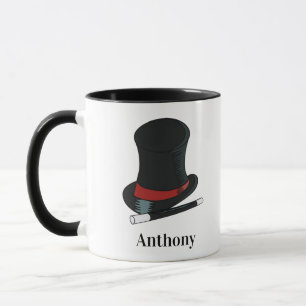 Magicians Hat and Magic Wand Personalised Mug