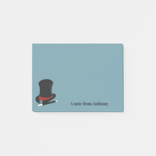 Magicians Hat and Magic Wand Personalised Post-it Notes