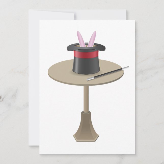 Magicians Rabbit In A Hat Invitation (Front)