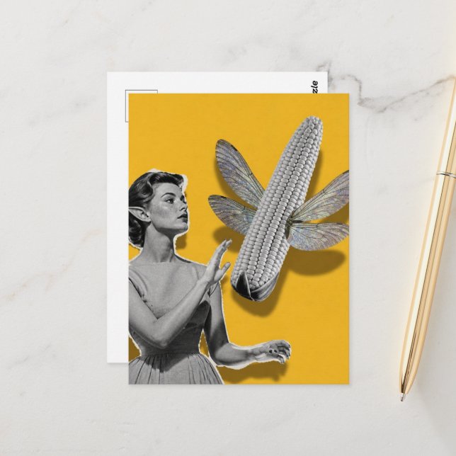 Magick Corn Fairy Postcard (Front/Back In Situ)