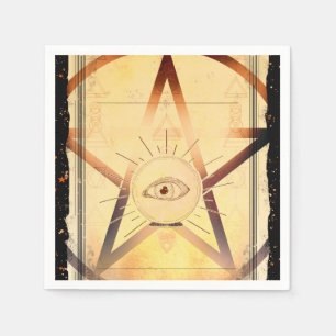 Magick Mystical Gathering Fortune Teller Eye Party Napkin