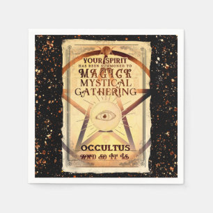 Magick Mystical Gathering Fortune Teller Eye Party Napkin