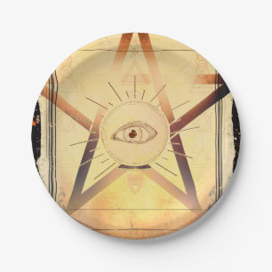 Magick Mystical Gathering Fortune Teller Eye Party Paper Plate