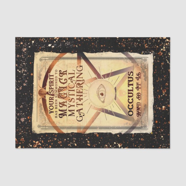 Magick Mystical Gathering Fortune Teller Eye Party Tissue Paper (Front)