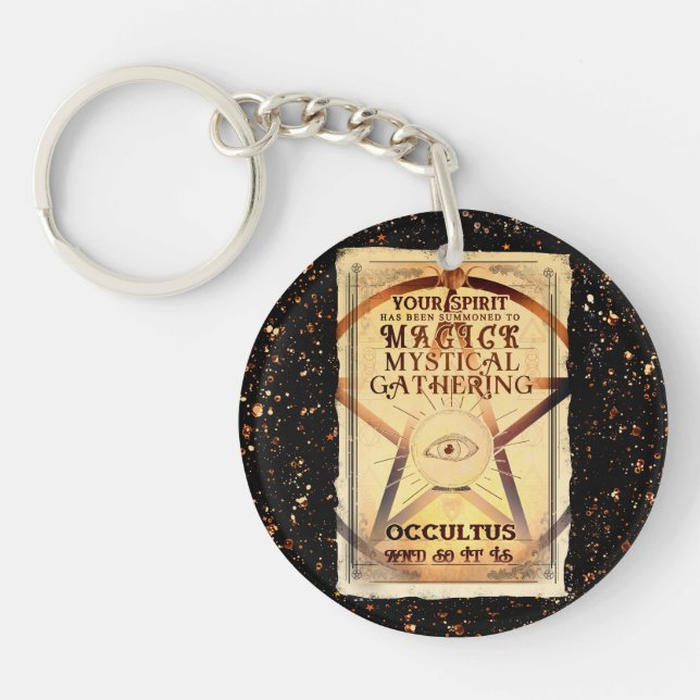Magick Mystical Gathering Magic Fortune Teller Eye Key Ring (Front)