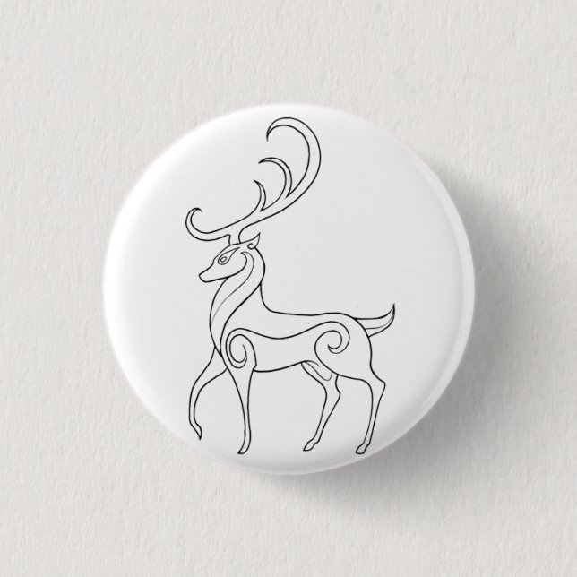Magick - Stag 3 Cm Round Badge (Front)