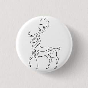Magick - Stag 3 Cm Round Badge