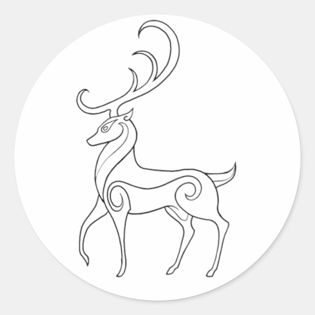 Magick - Stag Classic Round Sticker (Front)