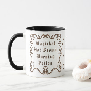 Magickal Hot Brown Morning Potion Coffee Mug