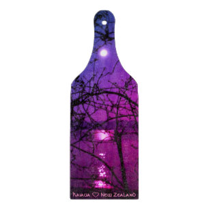 Magickal Moonlight Reflection across Kaiaua Bay NZ Cutting Board